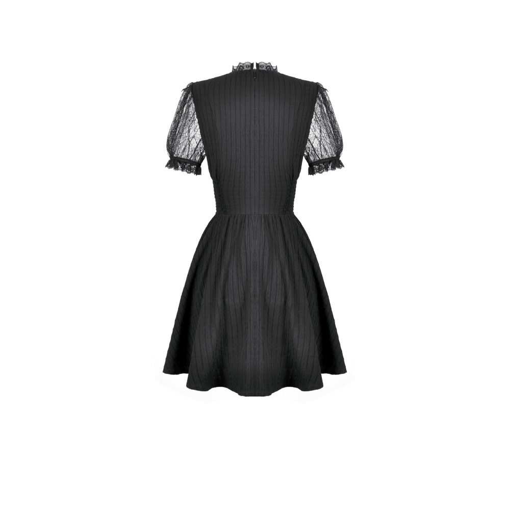 Dark in Love - Dark LaceFramed Silhouette Kurzes Kleid - Schwarz